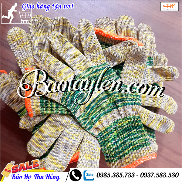 Găng tay len lao động màu thời trang. Găng tay len lao động màu thời trang.