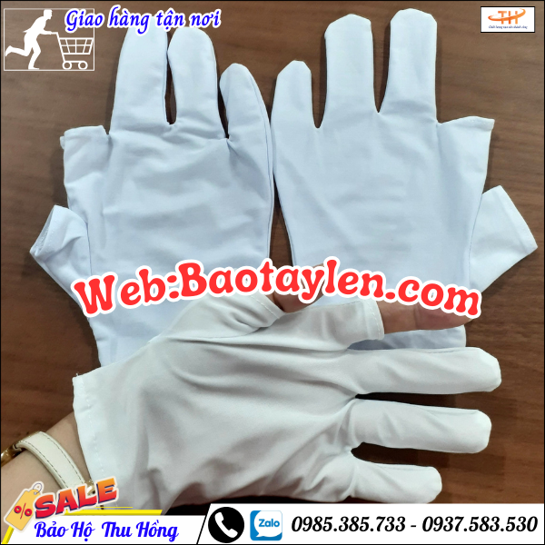 Bao tay vải thun cắt đầu ngón bề mặt mềm mịn Bao tay vải thun cắt đầu ngón bề mặt mềm mịn