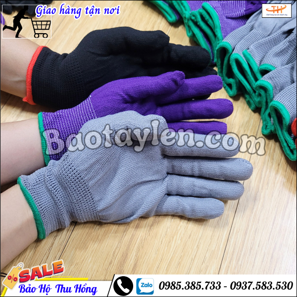 Bao tay lao thun mỏng kim 13 nhiều màu. Bao tay lao thun mỏng kim 13 nhiều màu.