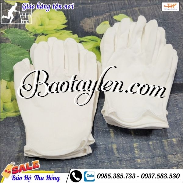 Găng tay thun trắng L+4 giá rẻ. Găng tay thun trắng L+4 giá rẻ.