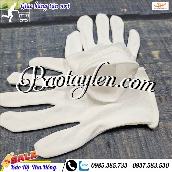 Găng tay thun trắng L+4 giá rẻ. Găng tay thun trắng L+4 giá rẻ.