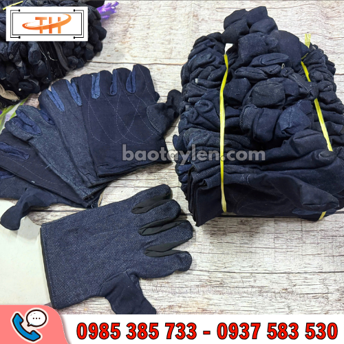 Găng tay vải jean hàng sẵn chuẩn dày tại Thu Hồng Găng tay vải jean hàng sẵn chuẩn dày tại Thu Hồng