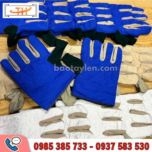 Găng tay bảo hộ kaki lót nỉ Găng tay bảo hộ kaki lót nỉ
