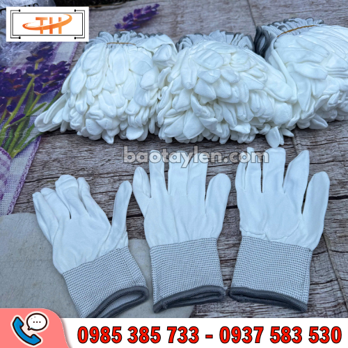Găng tay vải thun lao động màu trắng Găng tay vải thun lao động màu trắng