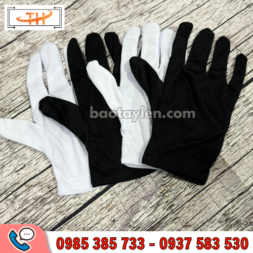 Bao tay vải thun màu trắng đen hàng sẵn tại Thu Hồng Bao tay vải thun màu trắng đen hàng sẵn tại Thu Hồng
