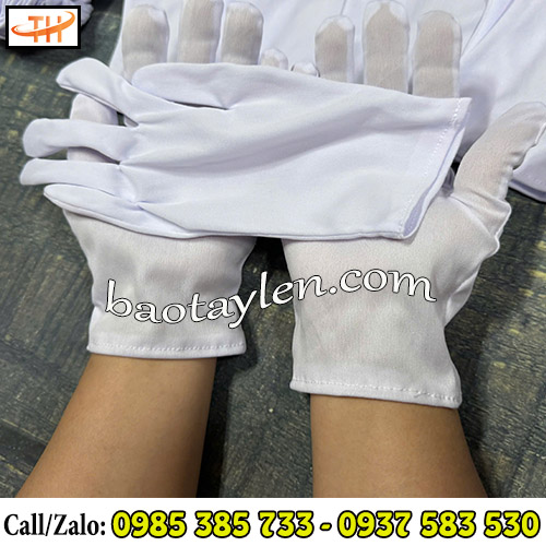 Bao tay vải thun trắng T9 mỏng nhẹ, êm tay Bao tay vải thun trắng T9 mỏng nhẹ, êm tay