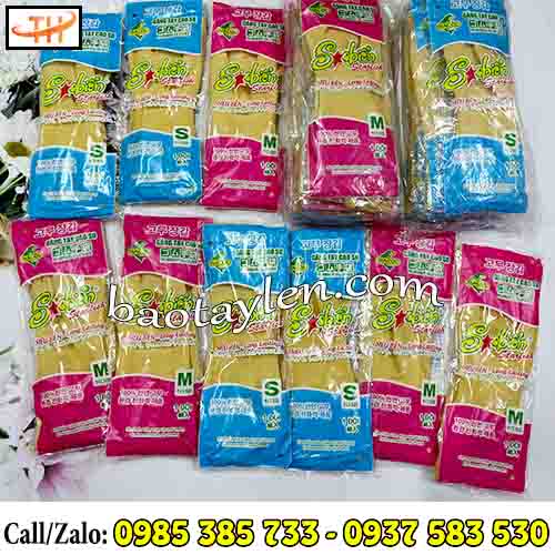 Găng tay cao su Sao Biển sẵn đủ size tại Thu Hồng Găng tay cao su Sao Biển sẵn đủ size tại Thu Hồng