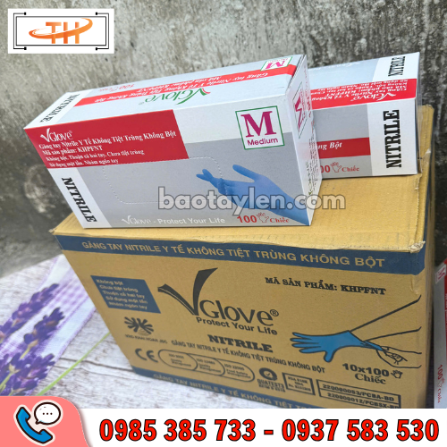 Găng tay y tế VGlove không bột hàng chuẩn sẵn tại Thu Hồng Găng tay y tế VGlove không bột hàng chuẩn sẵn tại Thu Hồng