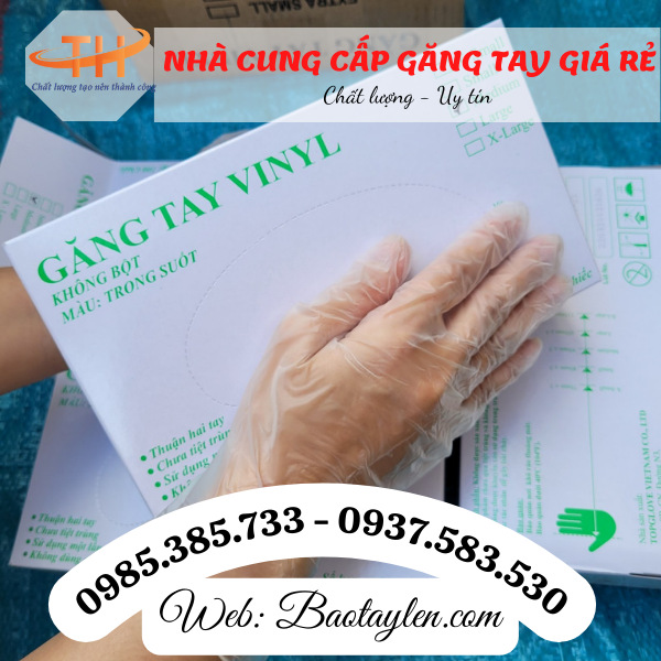 >>Găng tay cao su Vinyl trong suốt. >>Găng tay cao su Vinyl trong suốt.