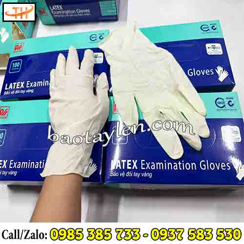 Găng tay latex có bột mỏng nhẹ, dễ dùng  Găng tay latex có bột mỏng nhẹ, dễ dùng