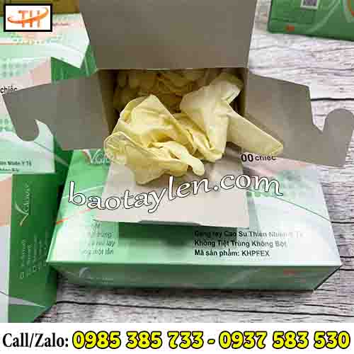 Găng tay y tế Vglove không bột đóng hộp tiện lợi  Găng tay y tế Vglove không bột đóng hộp tiện lợi