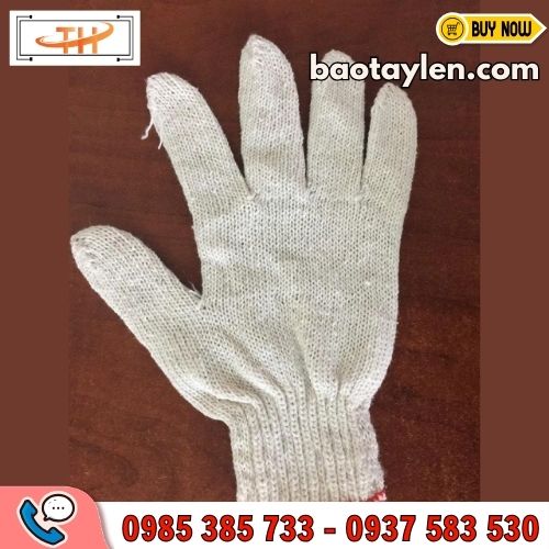 Găng tay len kem trắng 100gr Găng tay len kem trắng 100gr