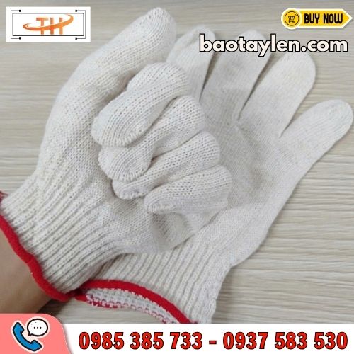 Găng tay len kem trắng 100gr dày, bảo vệ tay toàn diện Găng tay len kem trắng 100gr dày, bảo vệ tay toàn diện