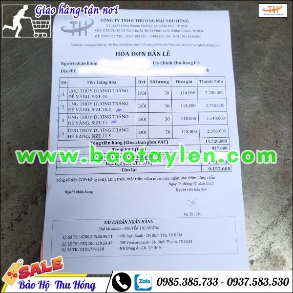 Hoạt Động Giao 100 Đôi Ủng Bảo Hộ Thùy Dương Giá Rẻ Chất Lượng Tại Công Ty Thu Hồng Hoạt Động Giao 100 Đôi Ủng Bảo Hộ Thùy Dương Giá Rẻ Chất Lượng Tại Công Ty Thu Hồng