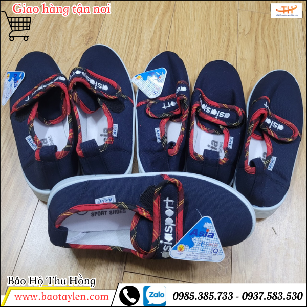 Giày vải dán xé - giày vải asia không dây. Giày vải dán xé - giày vải asia không dây.