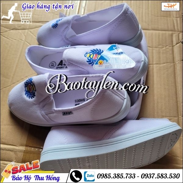 Giày lười asia trắng. Giày lười asia trắng.