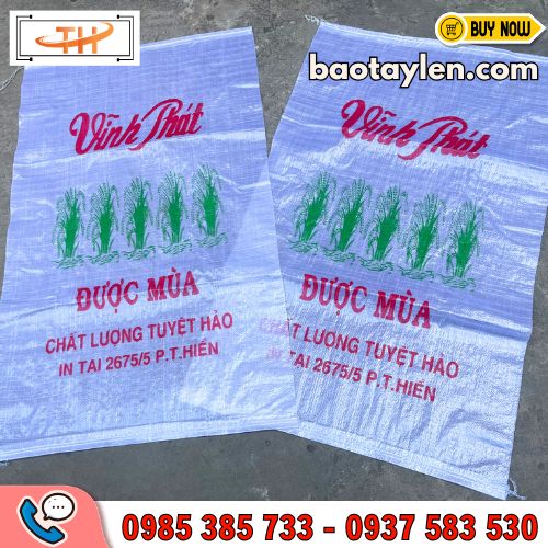 Mẫu bao tải tráng nhựa in logo Mẫu bao tải tráng nhựa in logo