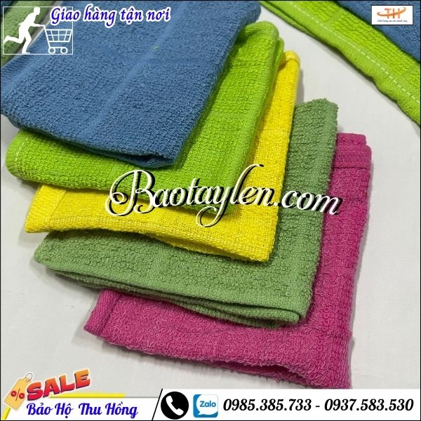 Khăn lau cotton nhiều màu. Khăn lau cotton nhiều màu.