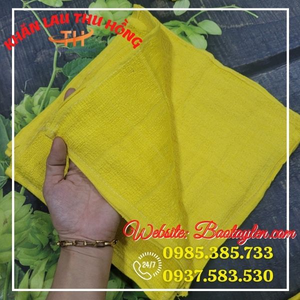 >>Khăn lau cotton vuông màu vàng. >>Khăn lau cotton vuông màu vàng.