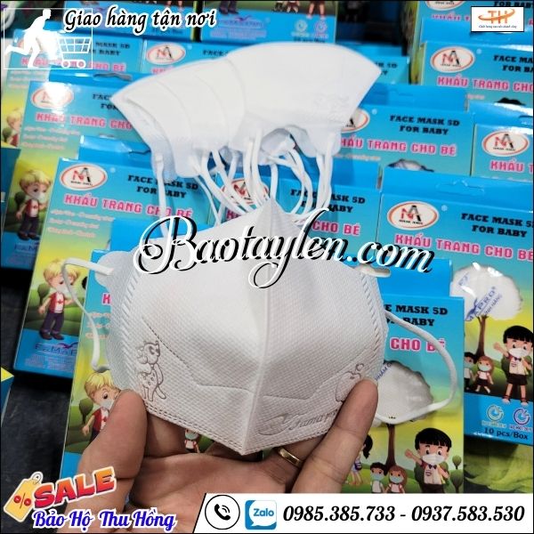 Khẩu trang 5D trẻ em an toàn, chất lượng. Khẩu trang 5D trẻ em an toàn, chất lượng.