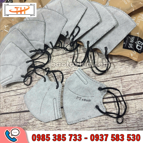 Khẩu trang 6D PT Mask màu xám hàng chuẩn sẵn tại Thu Hồng Khẩu trang 6D PT Mask màu xám hàng chuẩn sẵn tại Thu Hồng