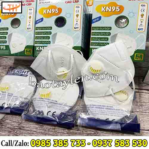 Khẩu trang KN95 có van thở chính hãng  Khẩu trang KN95 có van thở chính hãng
