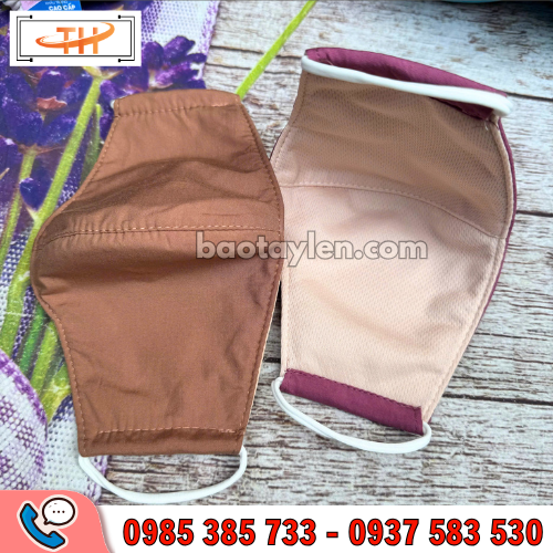 Khẩu trang vải 2 lớp màu trơn Khẩu trang vải 2 lớp màu trơn