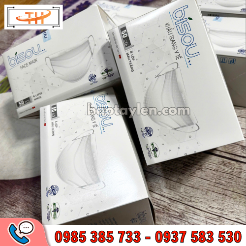 Khẩu trang y tế Bisou hộp 50 cái Khẩu trang y tế Bisou hộp 50 cái