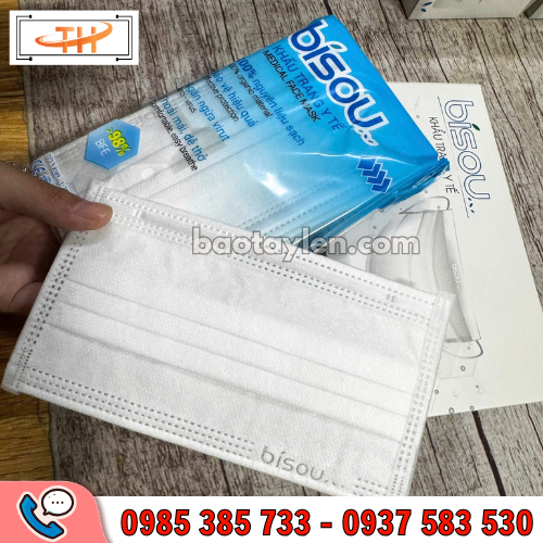 Khẩu trang y tế Bisou 4 lớp Khẩu trang y tế Bisou 4 lớp