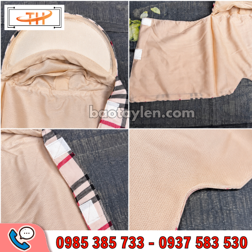 Cận chi tiết các phần của nón vải trùm đầu chống nắng Cận chi tiết các phần của nón vải trùm đầu chống nắng