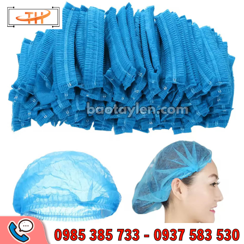 Nón trùm đầu y tế dùng 1 lần chất liệu vải không dệt Nón trùm đầu y tế dùng 1 lần chất liệu vải không dệt