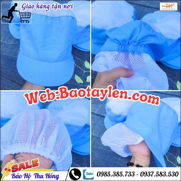 Mũ - Nón ngành thực phẩm chất liệu siêu thông thoáng  Mũ - Nón ngành thực phẩm chất liệu siêu thông thoáng