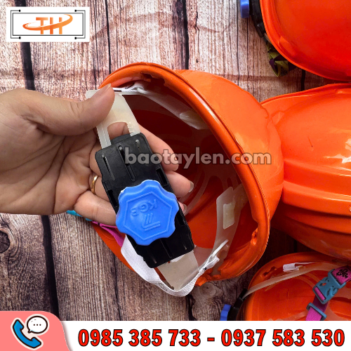Nón bảo hộ lao động màu cam có núm vặn tăng giảm Nón bảo hộ lao động màu cam có núm vặn tăng giảm