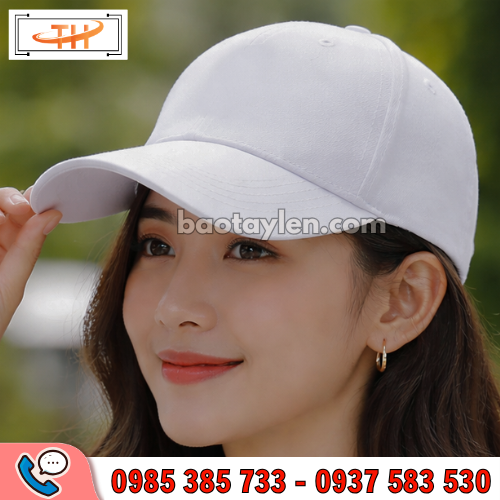 Nón lưỡi trai trắng basic Nón lưỡi trai trắng basic