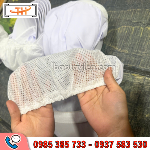 Nón vải lưới trùm tóc công nhân có vành kết hợp lớp lưới thông thoáng, phù hợp nhiều cỡ đầu Nón vải lưới trùm tóc công nhân có vành kết hợp lớp lưới thông thoáng, phù hợp nhiều cỡ đầu