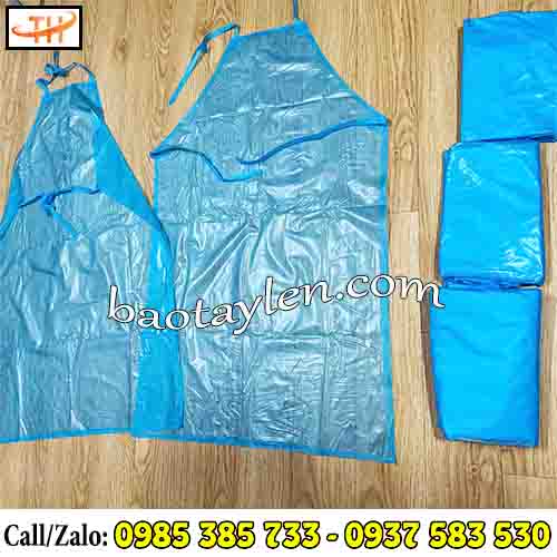 Tạp dề nhựa chống thấm màu xanh Tạp dề nhựa chống thấm màu xanh