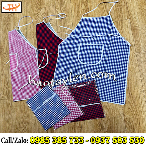 tạp dề phục vụ 2 lớp ngắn tạp dề phục vụ 2 lớp ngắn