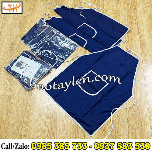 Tạp dề phục vụ 2 lớp ngắn may dày dặn Tạp dề phục vụ 2 lớp ngắn may dày dặn