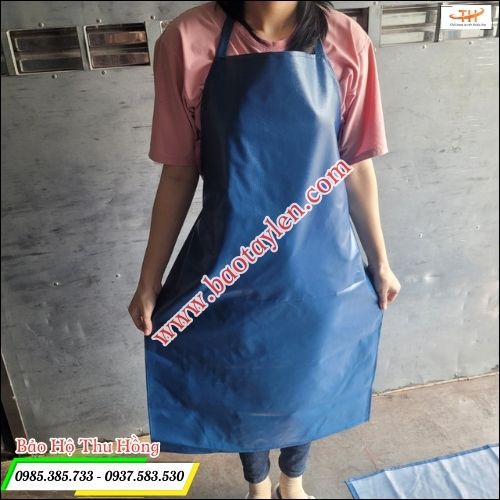 Tạp dề simili chống thấm màu xanh dương. Tạp dề simili chống thấm màu xanh dương.