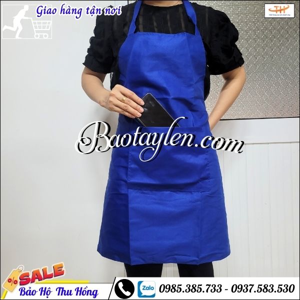 Tạp dề ngắn 2 lớp có túi giá rẻ. Tạp dề ngắn 2 lớp có túi giá rẻ.