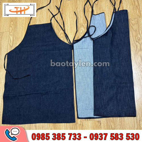 Tạp dề vải jean sạch, dày dặn Tạp dề vải jean sạch, dày dặn