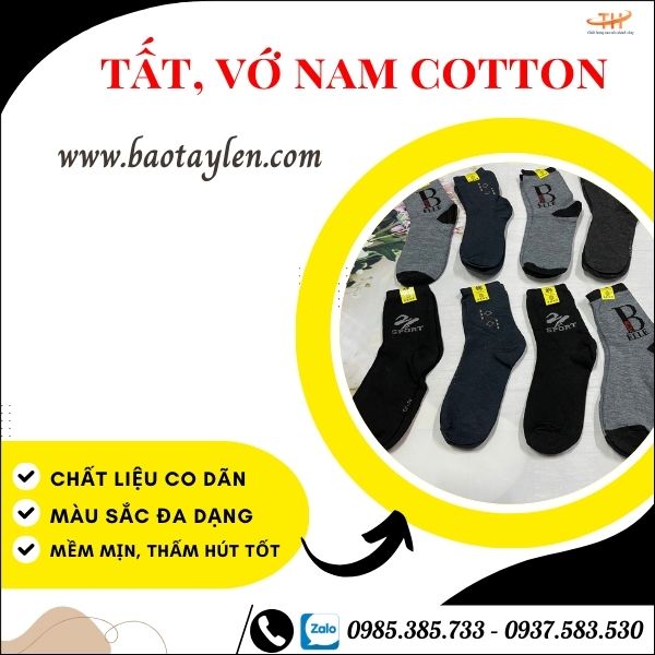 Tất nam - tất cotton cổ cao giá rẻ. Tất nam - tất cotton cổ cao giá rẻ.