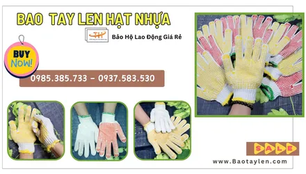 Bao tay bảo hộ len hạt nhựa giá bán sỉ rẻ