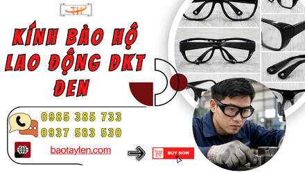 Kính bảo hộ lao động DKT đen chất lượng giá tốt