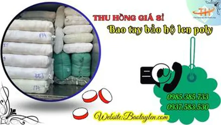 Bỏ sỉ giá rẻ 10.000 đôi bao tay bảo hộ len poly cho đại lý nội thành TPHCM