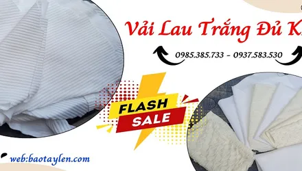 Vải lau trắng giá rẻ tại kho vải TPHCM