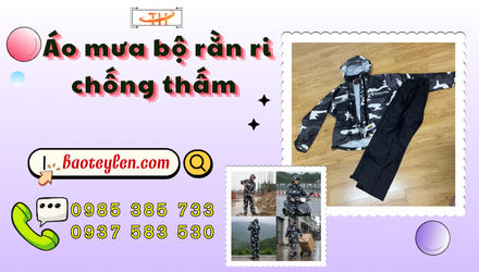 Tổng kho áo mưa bộ rằn ri chống thấm giao tận nơi