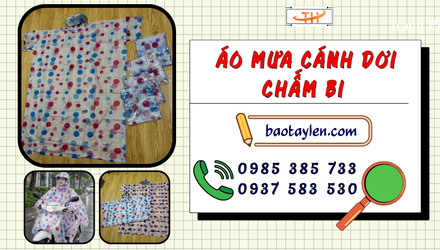 Áo mưa cánh dơi chấm bi giá bao nhiêu? Nguồn sỉ tại TPHCM