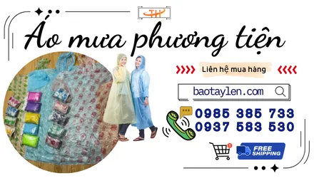 Áo mưa phương tiện (áo mưa nilon dùng 1 lần)