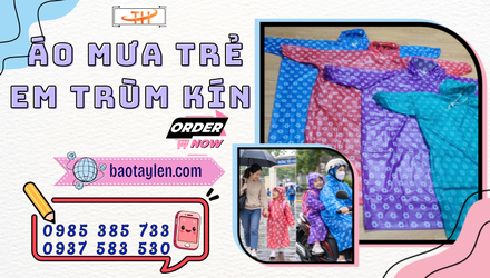 Nhà cung cấp áo mưa trẻ em trùm kín giá sỉ tại miền Nam